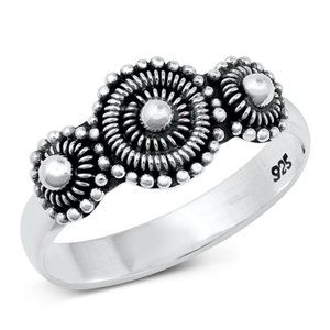 Sterling Silver Bali Ring 925 Fashion Band